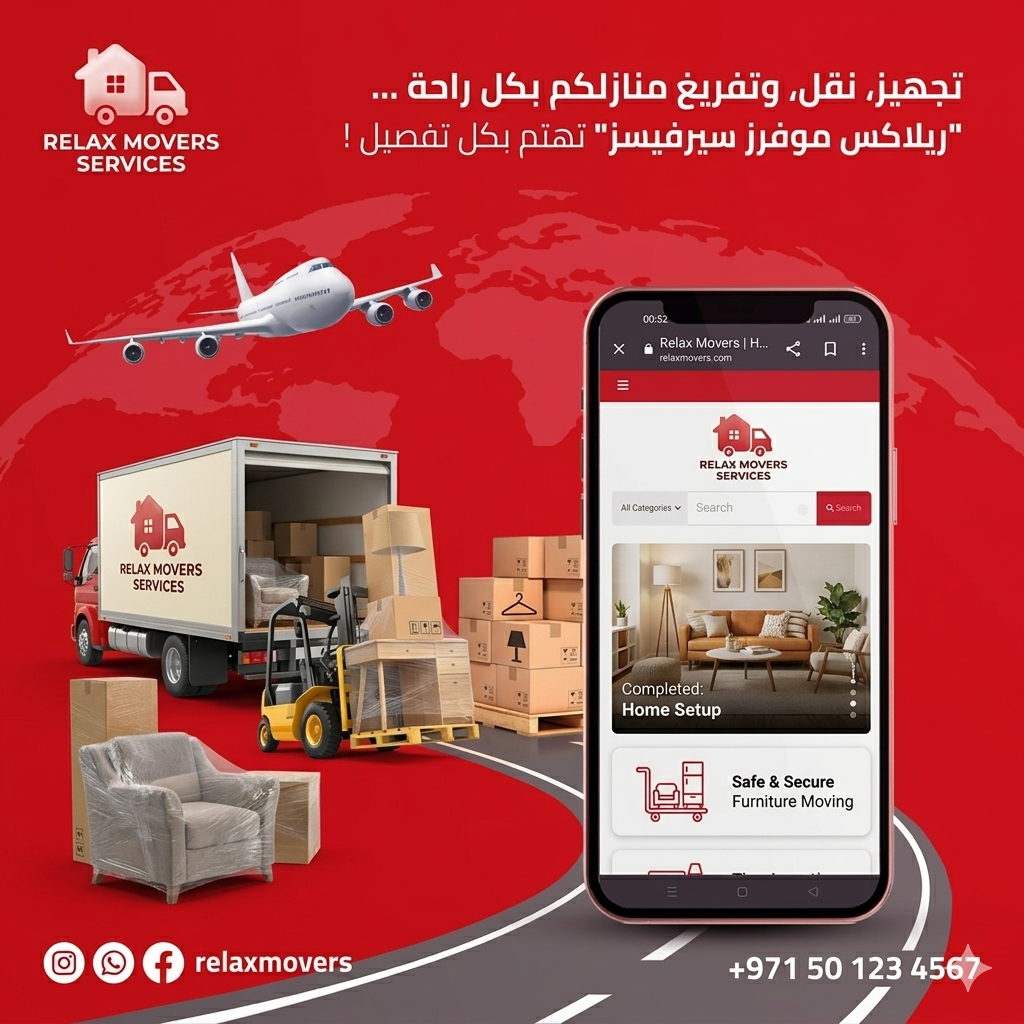 Relax Movers Services in Sharjah Reliable, Affordable, and Professional Relocation Solutions
